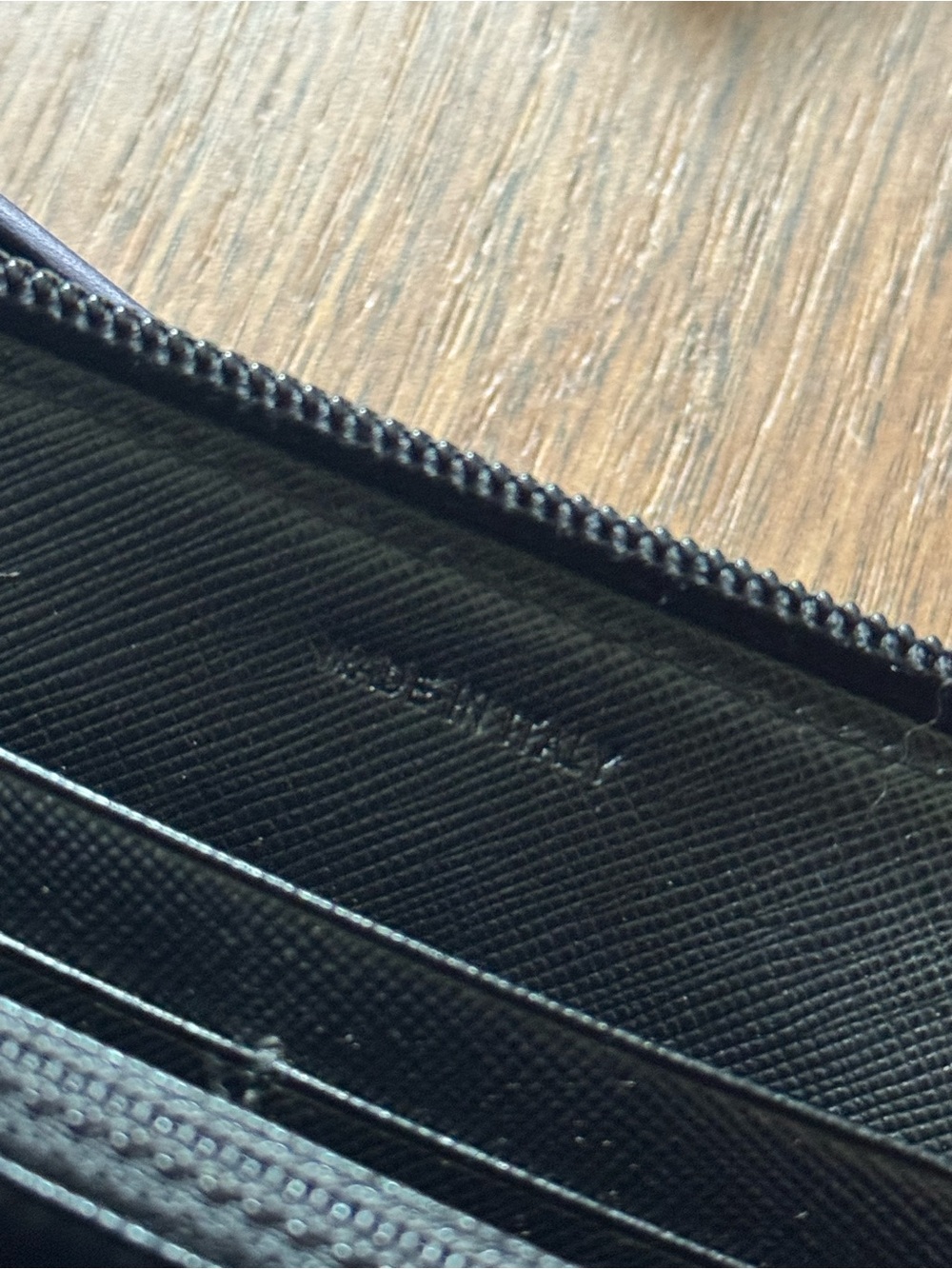 PRADA Zip Around Tessuto Nylon Wallet in black with silver triangle hardware - Picture 8 of 10